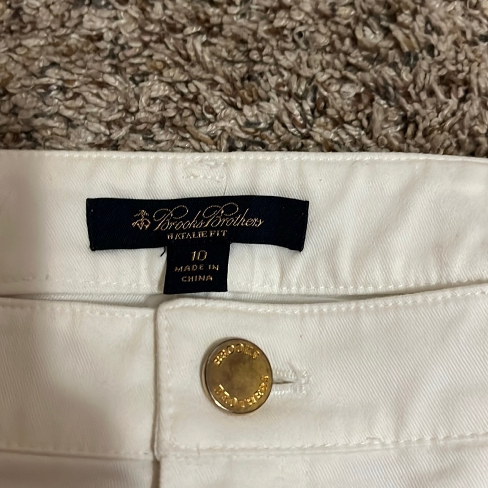 Brooks Brothers Size 10 Cream Natalie Fit Chinos